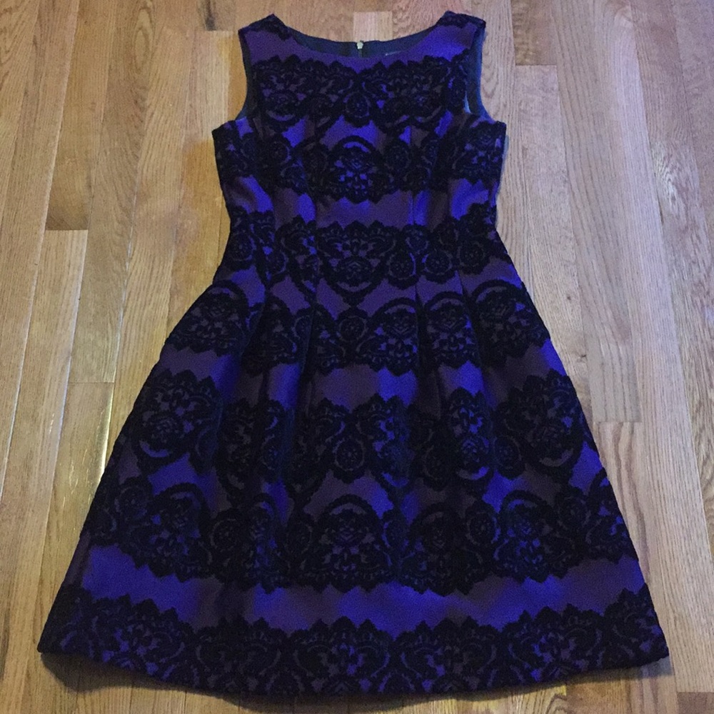 Purple and velvet broque dress